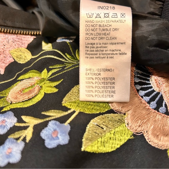 Glamorous Bomber Jacket with Floral Embroidery - Size XS - Picture 11 of 11